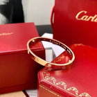 Catier Love Bracelet Gold Plated With 4 Diamond  18k Bracelet With Original Box