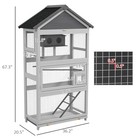 Wooden Bird Aviary With Slide-out Tray  Birdhouse  Ladder  Perches
