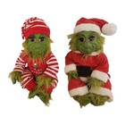 Christmas Grinch Baby Toys Silicone Grinch Doll Soft Christmas Plush Doll Green