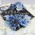  Diy Graduation Cap Decorations Kit  Flowers Grad Cap Decorations For 2025 Blue