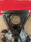 Antique Charles Parker Co  Hand Crank Coffee Mill Cast Iron tin  12  Wall Mount
