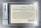1992 Traks A1 Auto Signed Dale Earnhardt And Richard Petty Nascar Beckett 8 5 9