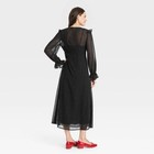 Women s Long Sleeve Sheer Maxi Dress - A New Day