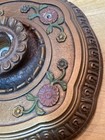 Antique Vintage Painted Plaster Ceiling Light Fixture Art Deco With Mounting
