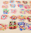 31 Kawaii Mixed Cartoon Acrylic Double Sided Flatback Planar Charms Cabochon Lot