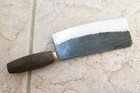 Crude - Premium Chinese Cleaver Vegetable Chef Knife  8 Inch Narrow Carbon Steel