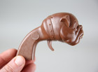 Vintage Germany Dog Bulldog Toy Gun Plastic Barking Squeak Toy German Antique