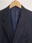 Hart Schaffner Marx 40s Navy Herringbone Gold Trumpeter Blazer Jacket Made In Us