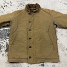 Vintage 40s Us Navy Ww2 N1 Deck Jacket Alpaca Lined Mens Medium Military Thrash