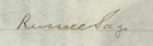 Northern Pacific Railroad Stock Issued To And Signed On Verso By Russell Sage