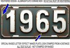1965 Flat Text Rusty License Plate For Dodge  Ford  Chevrolet Antique Vehicle