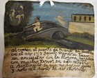 Vtg Hp Mexican Tin Retablo Apostle Santiago Saves Man From La Llorona In 1913