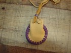 Native American Deerskin Leather Medicine Bag  Buckskin Necklace Pouch  2 