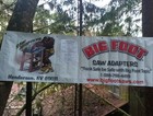 Vintage Big Foot Tools Advertising Banner 68  21 5 In Rare