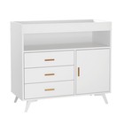 Baby Changing Table Dresser  3-drawer Wooden Diaper Station W  Shelf For Nursery