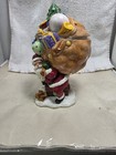 Vintage Kohls Pedestal Santa With Bag Candy Jar   Read Description 