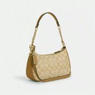Coach Teri Shoulder Bag In Signature Canvas gold brown New Fast Shipping