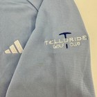 New Adidas Telluride Golf Club Full Zip Jacket Light Blue Youth Size Medium Mesh