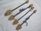 Antique 1920s Flapper Era Women s Wood Metal Band Shoe Stretchers 10  Lot Of 4