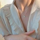 925 Silver Filled Heart Moonstone Pendant Chain Necklace Womens Jewellery Choker