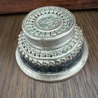 Vintage Mongolian Traditional Silver Plated Copper Bowl