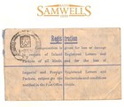 Gb Cover Postal Stationery Registered Letter Blue Duplex Stock 1936 Ms4190 