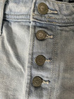Holister Button Fly Distressed High Rise Cutoff Stretch Denim Mom Shorts -size 7