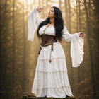 Medieval Gown  Vintage Inspired  Flowing  Elegant  Boho  Wwc35