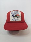 Vintage St  Croix Meadows Greyhound Racing Park Trucker Hat Red Snapback Mesh
