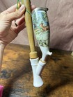 Vintage German Porcelain Tobacco Pipe Hand Painted Deer Hound Hunting Long 58cm