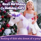 Ponycycle Kids Ride On Uicorn Toy  Ride On Horse Pony For Age 4-8 K41 Pre-owned