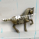 Vintage Brass Horse Figurine 7 Inches Wide 5 Inches High Decorative 1980s Equine
