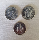 Lot Of 3 1964 D Uncirculated Roosevelt Dimes - Bu - 90  Silver