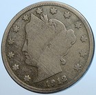 1912 United States Us Liberty Antique Old Vintage W Cents 5 Cent Coin I108523