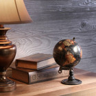 Table Top World Globe Black Decorative Desk Decor Tabletop Display Small 5 Inch