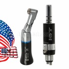 Dental Low Slow Speed Handpiece Contra Angle Air Motor 4holes Nsk Style Black