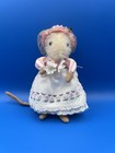 Storybook Felted Mouse Dolls Brambly Hedge Style Cottagecore Vintage Lot Of Five
