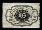 Scarce Perforated no Monogram 1st Issue 1862-63 10c Fractional Postage Currency 