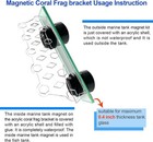 Aquarium Choice Coral Plug Holder Frag Rack Magnetic Transparent 