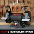 Bucktool 8 Inch 1 0 Hp High Speed Bench Grinder  8 0a 3590 Rpm Table Grinder
