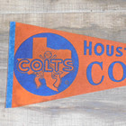 Vintage Original 1960s Houston Colts Colt  45 s Mlb Baseball Pennant Flag 30x12