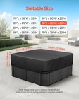 Vevor Outdoor Hot Tub Cover 88 X 88 X 20 Inch Weatherproof And Waterproof Black