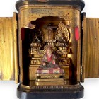 Antique Japanese Wood Nichiren Buddhist Statue Edo 19th Century Zushi 6 5 Inch