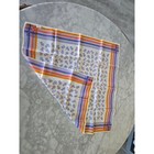 Vintage Glentex Scarf Made In Japan Purple Floral Orange Plaid Stripe Square