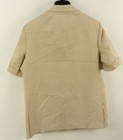 Vintage 1950s Mal Marshall Guayabera Camp Shirt Mens 42 Khaki Cuban Button Up