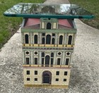 Occasional Architettura Glass Top Table  In The Manner Of    piero Fornasetti