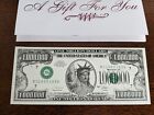 Traditional Million Dollar Bill   Free Money Gift Envelope - Fast Shipping 