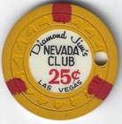 Very Rare Cancelled 25c Yl  Casino Chip From Diamond Jim s Nevada Club  Lv Cheap