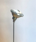 Vintage Antique Hatpin Glass Stone White 1  X 8 In Hat Pin