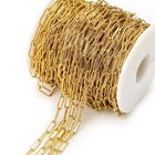Waterproof No Tarnish 2feet Stainless Steel Gold Plated Paperclip Chain Ssf75